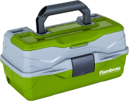 Flambeau 6381TB 1 Tray Hard Tackle BoxGreen, w/Fliptop lid accessory | 071617091705