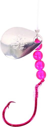 Bear Paw FNRCH-2 Flicker Snelled Hook, Size 2, Circle, Red, 12 Inch Mono | 022154350022
