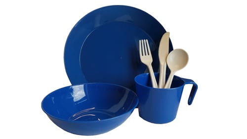 Caddis AMG1PPSET 1 Person Dinner Set  Includes 6 Inch Bowl, 9.5 Inch Plate | 877060002578