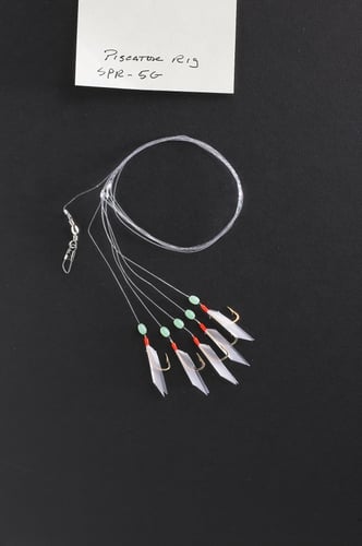 Piscator Bait Rig, Glow Beads, White/Fl. Red - Obskura Transitional Medium | 023534250857