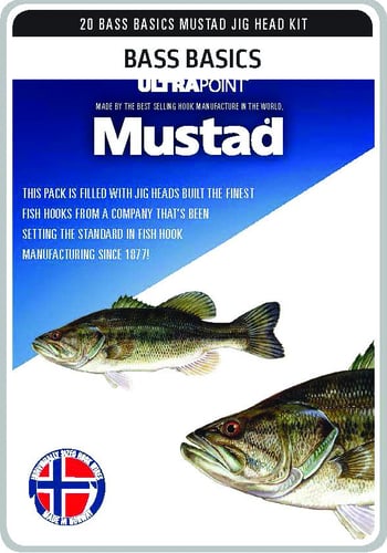Mustad BASS BASIC JIG KIT Bass Basics Jighead Kit, 20/Pack