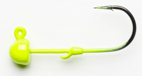 Mustad GMH833-1/4-CH-4 Addicted Steelhead Worm Jig, UV Chartreuse