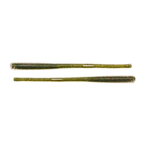 LiveTarget FWRM114SK1027 ICT 4.5 Inch Finesse Worm, Green / Red, 10/pack | 023534525665