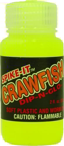 SpikeIt 4001 2oz DipNGlo Soft Plastic Lure Dye Chartreuse | 738643040014