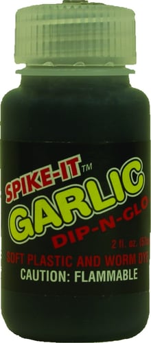 SpikeIt 3003 2oz DipNGlo Soft Plastic Lure Dye Black Garlic Scent | 738643030039