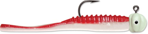 VMC FGRJ132RPRLGL Flap Tail Jig 1/32 oz, #6 Hook, Red Pearl Glow