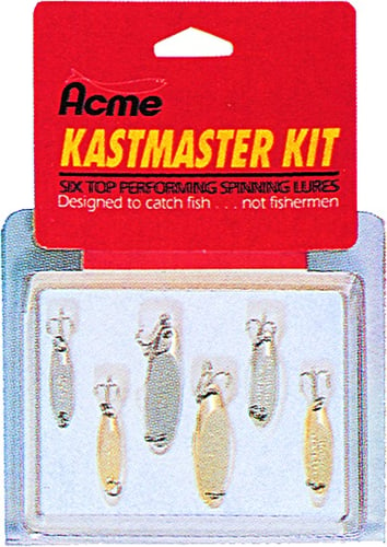 Acme KT 15 Kastmaster Lure Kit, 1/4 oz,1/8 oz,1/12 oz, Chrome & Gold