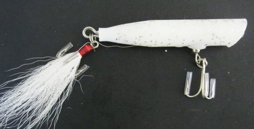 Atom 56PB SW Striper Swiper Popper 9 Inch, 2 oz, Silver/White | 053587560160