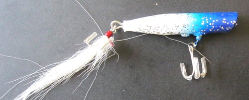 Atom 65PB BS Striper Swiper Popper 9 Inch, 3 oz, Blue/Silver | 053587650212