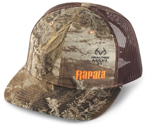 Rapala RTC107 Trucker Cap Realtree/Brown Mesh, Left Logo Blaze