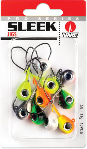 VMC SLJ14K Sleek Jig Kit, 1/4oz #2/0 Hooks, 10 Assorted Colours
