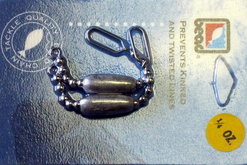 Bead Chain R14T Bead Chain Cast/Trol Sinker, 1/4oz, 2pk