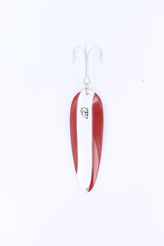 Eppinger 18 Dardevle Spoon, 3 5/8 Inch 1 oz, Red/White Stripe, Brass Back | 043332000188