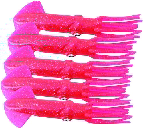 Mold Craft 561204 Squirt Squid, 12 Inch Hot Pink, 5/Pack | 014251562040