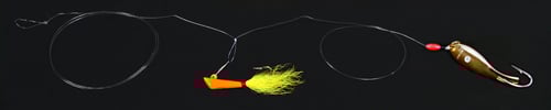 Nungesser 3SR1ORGG Shad Rig, 3/16 oz, Orange/Yellow Dart, Gold 000 | 044269000036