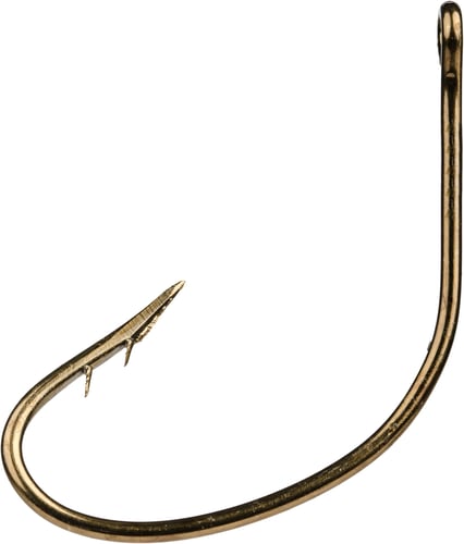 Strike King WS2/0 Whisker Sticker Hook, Size 2/0, Bronze, 8 per Pack | 051034113310