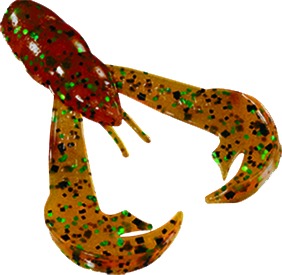 Strike King RGCHK-102 Rage Tail Rage Chunk, 3 Inch, Amber Green  Black | 051034192629
