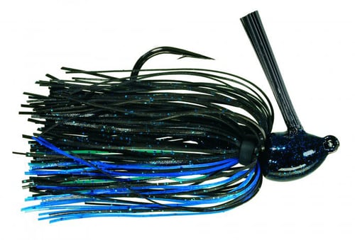 Strike King HAHCJ38-2 Hack Attack Heavy Cover Jig, 3/8 oz, Black Blue | 051034203578