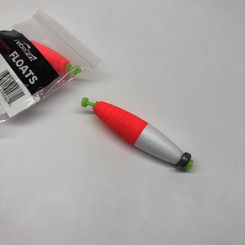 Plastilite QPSC300W Cigar SnapOn Foam Float, 3 Inch, Weighted, Red/White | 032413003811