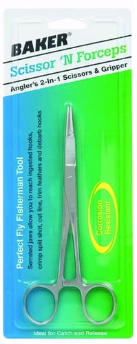 Baker BSF65 Forceps/Scissors 61/2 Inch Straight Stainless | 044434065013