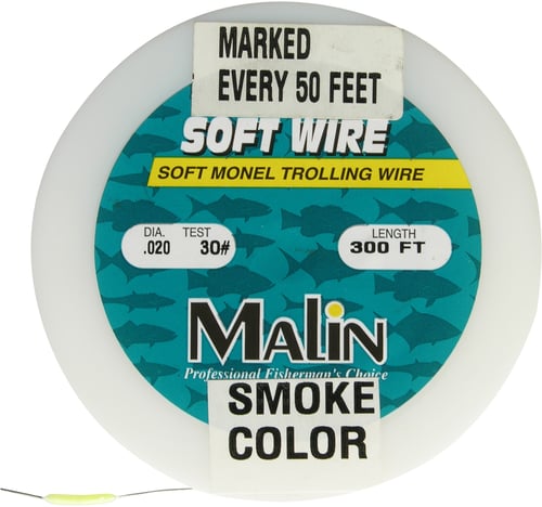 Malin PM50300 Soft Wire Soft Monel Trolling Wire PreMarked 300 Spool | 092414990237