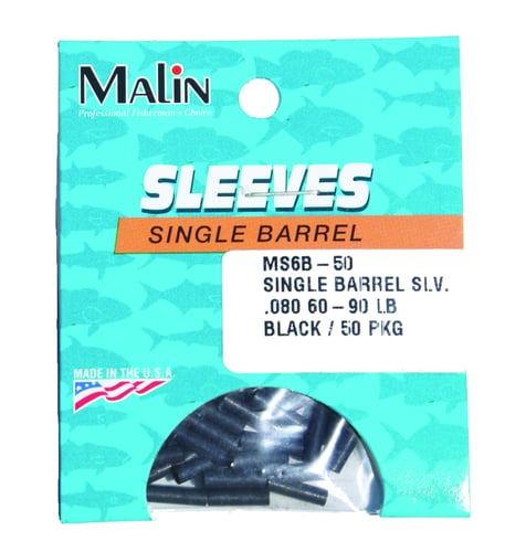 Malin MS6B50 Single Sleeves 50Pk Black .80 | 092414006006
