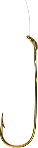 TruTurn 388G 8 Snelled Hook, Size 8, Aberdeen, Down Eye, 24kt Gold, 5 | 042758388887