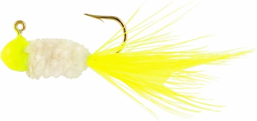 Mr. Crappie SD2D-733 Slab Daddy Jig 1/16 oz, Chartreuse/White Perch