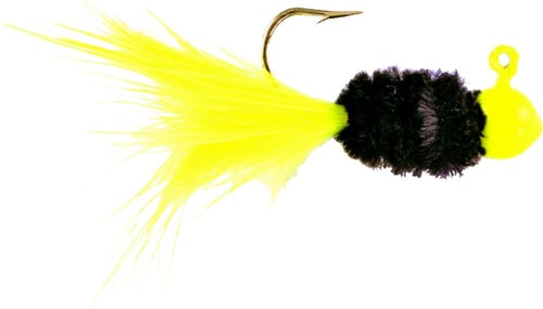 Mr. Crappie SD1D-730 Slab Daddy Jig 1/32 oz, Chartreuse/Black Classic