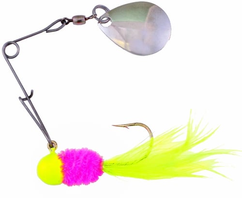 Team Crappie SPD2-738 Spin Caller  1/16 oz, Chartreuse/Pink Electric | 020801480351