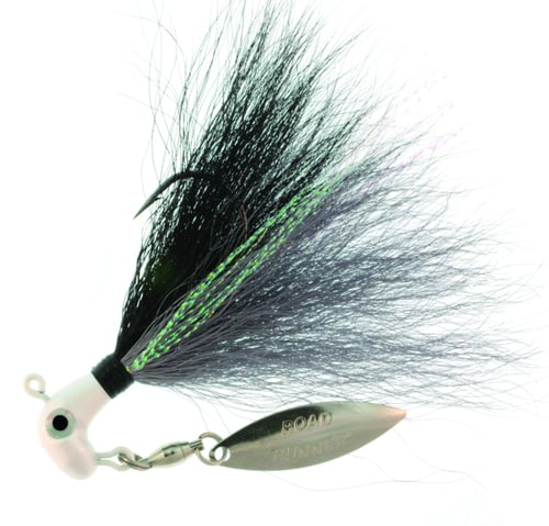 Road Runner BP-38-019 Bucktail Pro Jig w/Spinner Pearl/Grey | 020801489323