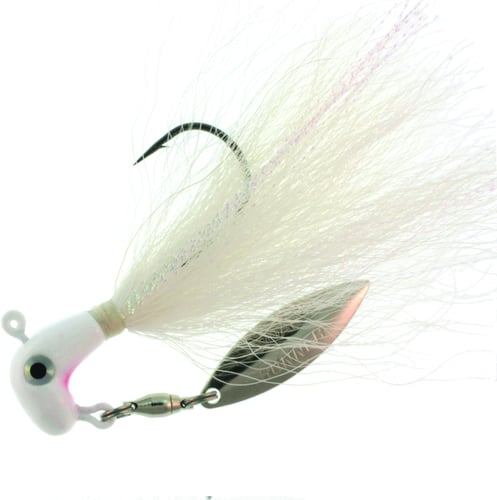 Road Runner BP-38-502 Bucktail Pro Jig w/Spinner White/White/White 3/8 | 020801489217