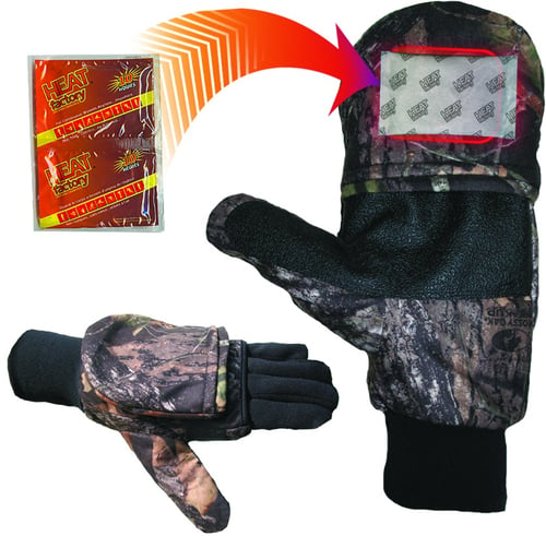 Heat Factory 991-MO-XL Heated Pop Top Fold Back Mitten, Pr, Mossy Oak