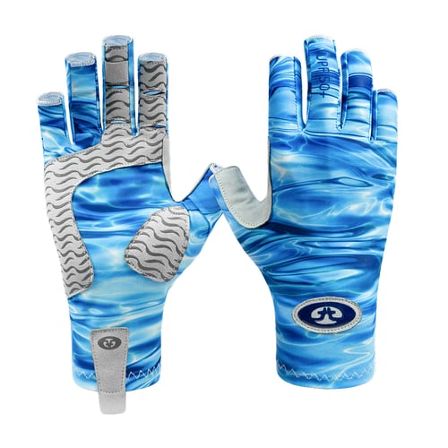 Flying Fisherman G2200-L/XL Sunbandit Half-Finger Gloves Blue