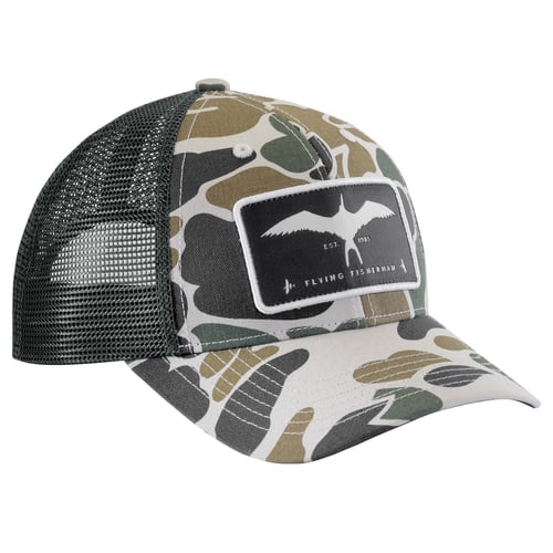 Flying Fisherman H1823 Warbird Trucker Hat, Cloud Camo, Snapback | 013578504474