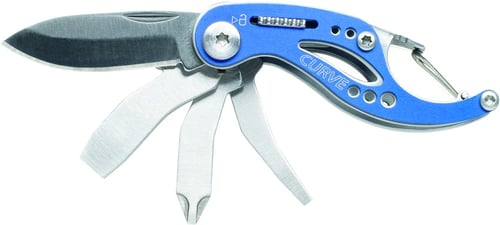 Gerber 31-000116 Curve Blue 6 Function Multi-Tool, Stainless, Clam