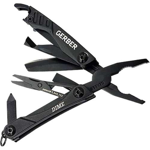 Gerber 31-001134 Dime Compact Multi-Tool, 10 Tools, Stainless