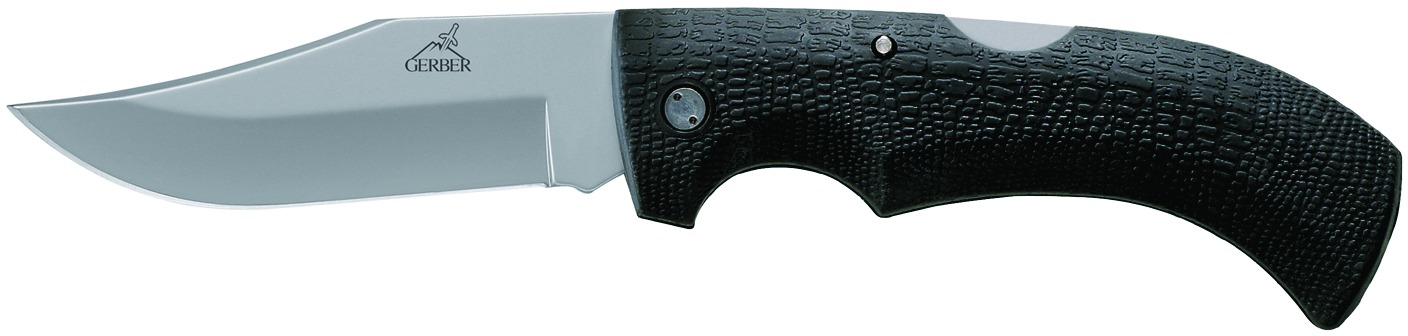 Gerber 46069 Gator Clip Point Fine Edge Folding Sheath Knife, 3.76