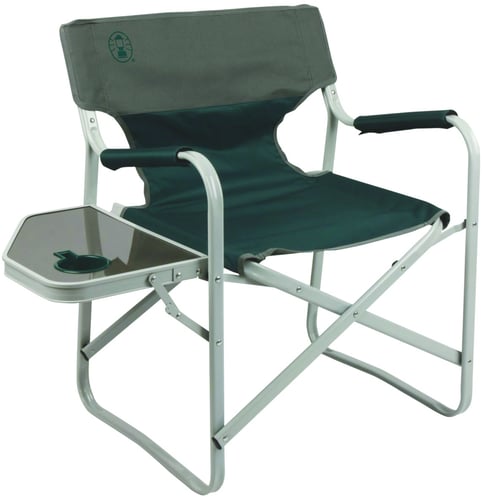 Coleman 2000032011 Outpost Elite Steel Deck Chair with Table, Holds