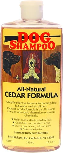 Pete Rickard DD731 Cedar Dog Shampoo 12oz All Natural Formula