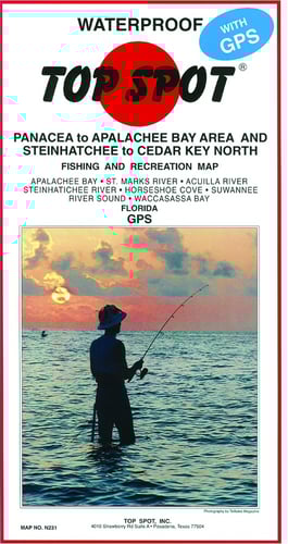 Top Spot N231 Map- Panacea Apalachee Steinhatchee To Cedar Key | 737703002313