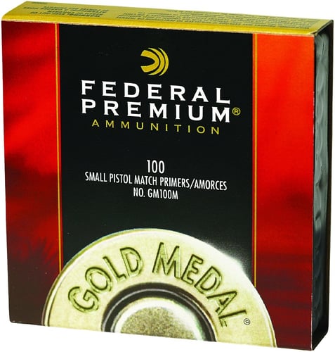 Federal GM100M Gold Medal Small Pistol Primer 100Ct Match