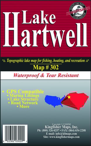 Kingfisher 302 GPS/Contour Map Hartwell Sc | 022302030202