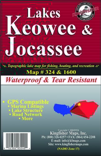 Kingfisher 324 GPS Fishing Map Keowee Sc | 022302032404