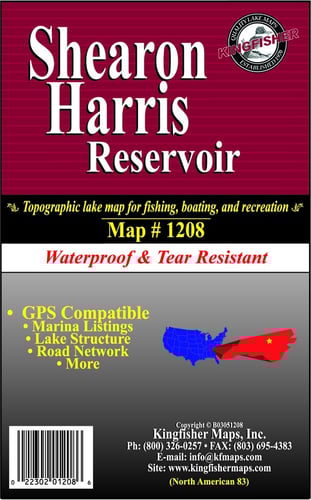 Kingfisher 1208 GPS Fishing Map Harris Lake NC | 022302012086