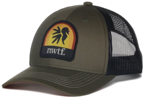 Outdoor Cap NWTF35A NWTF Logo Meshback Cap, Olive/Black, One Size | 885792899267