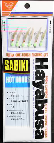 Hayabusa S511E10 SabaAurora Sabiki Rig Sz10 4Us 6Hooks Heavy | 724343174586