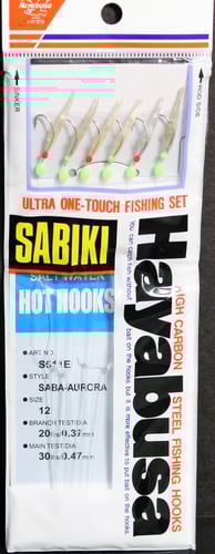 Hayabusa S511E12 SabaAurora Sabiki Rig Sz12 2Us 6Hooks Heavy | 724343174593