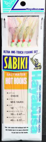 Hayabusa S502E16 MixYarn Fish Skin Sabiki Rig | 724343174449