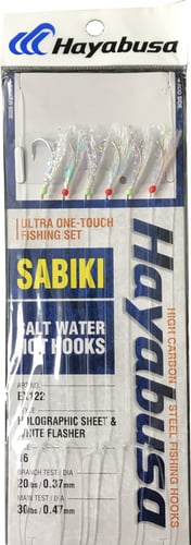 Hayabusa EX12216 Holographic Sheet  White Flasher Sabiki Size 16, 6 | 4993722835356
